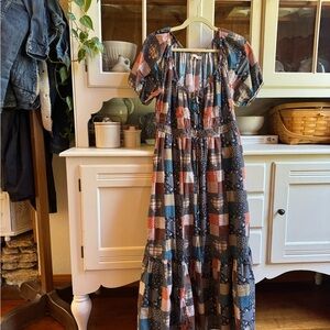 Christy Dawn Brynne Dress - patchwork blues petite medium